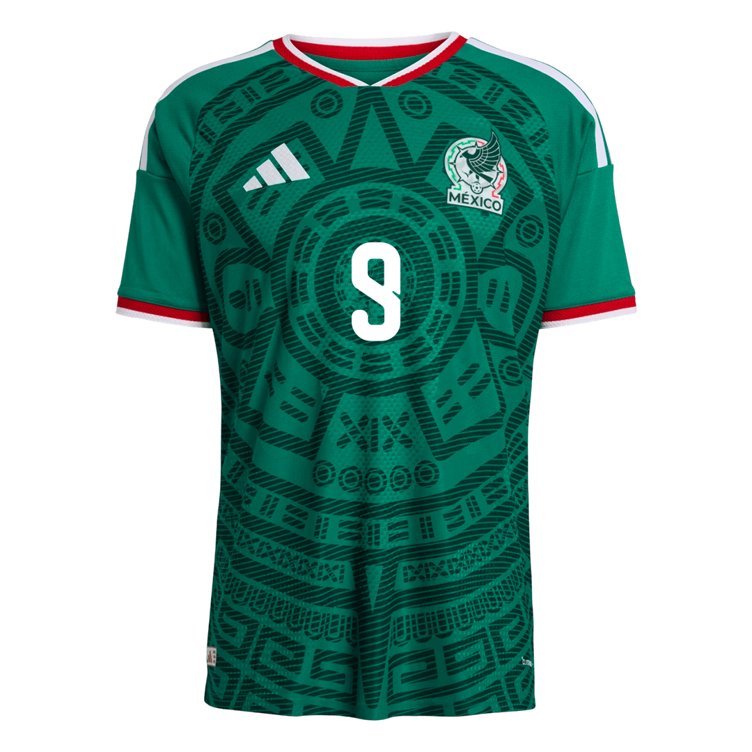 Mexico World Cup Player Version Trikot Heim 2026 Raúl #9 Slim Fit