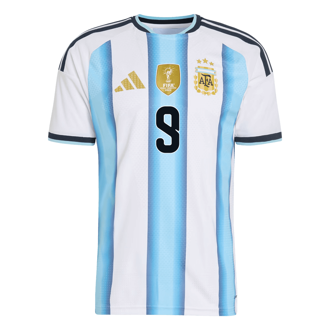 Argentina World Cup Player Version Trikot Heim 2026 J.ÁLVAREZ #9 Slim Fit