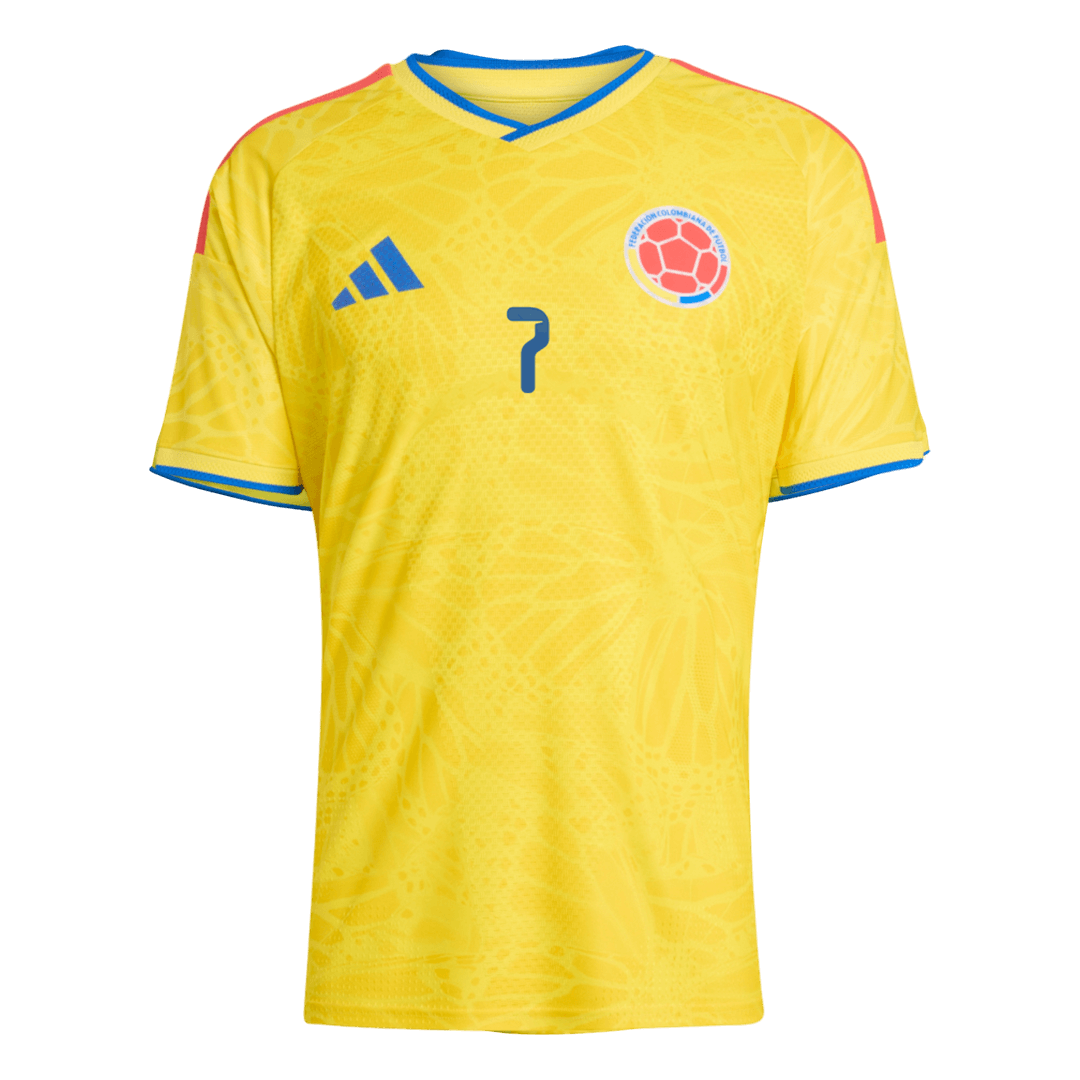Colombia World Cup Player Version Trikot Heim 2026 LUIS DíAZ #7 Slim Fit