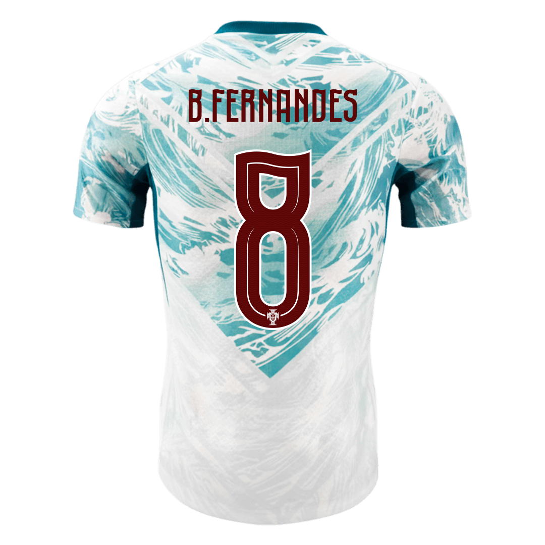 Portugal World Cup Player Version Trikot Auswärts 2026 B.FERNANDES #8 Slim Fit