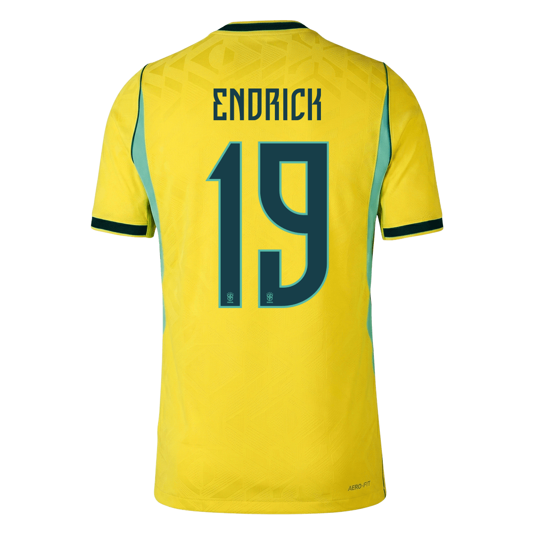 Brazil World Cup Player Version Trikot Heim 2026 ENDRICK #19 Slim Fit