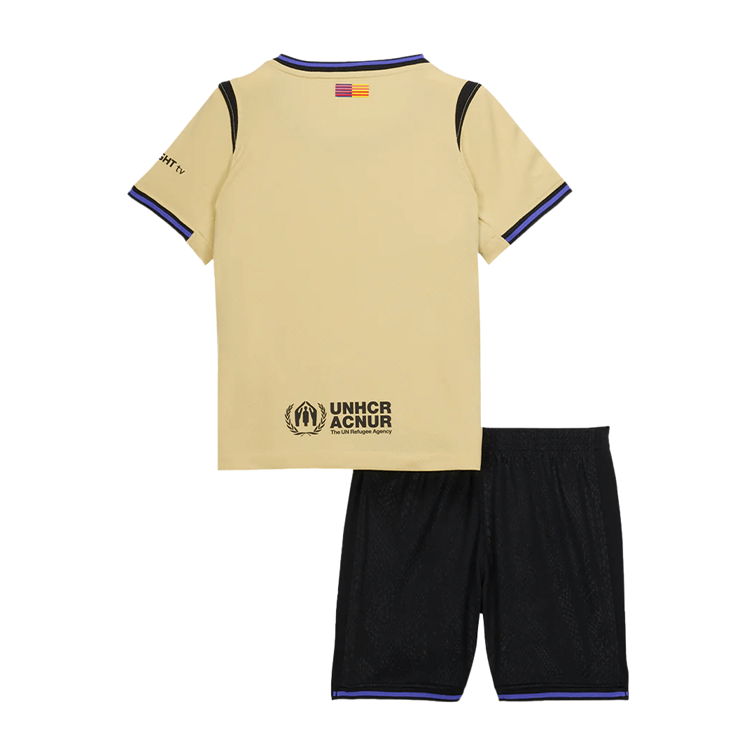 Barcelona Kinder Trikot Set Auswärts 2025/26