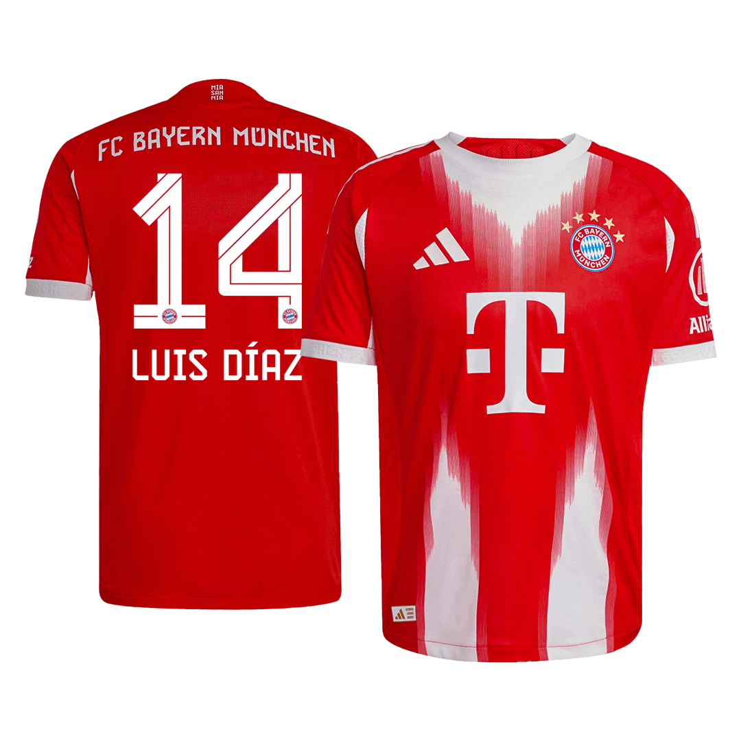 Bayern Munich Player Version Trikot Heim 2025/26 LUIS DÍAZ #14 Slim Fit