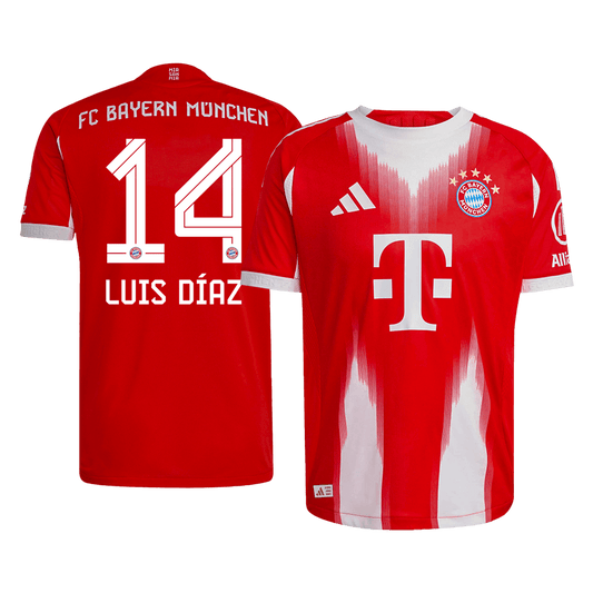 Bayern Munich Player Version Trikot Heim 2025/26 LUIS DÍAZ #14 Slim Fit