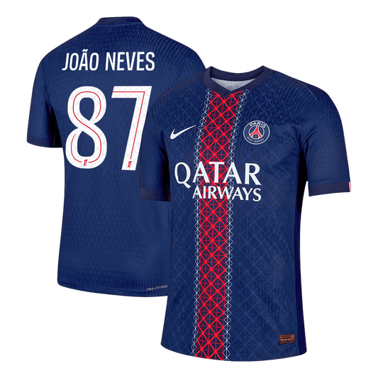 PSG Player Version Trikot Heim 2025/26 JOÃO NEVES #87 Slim Fit