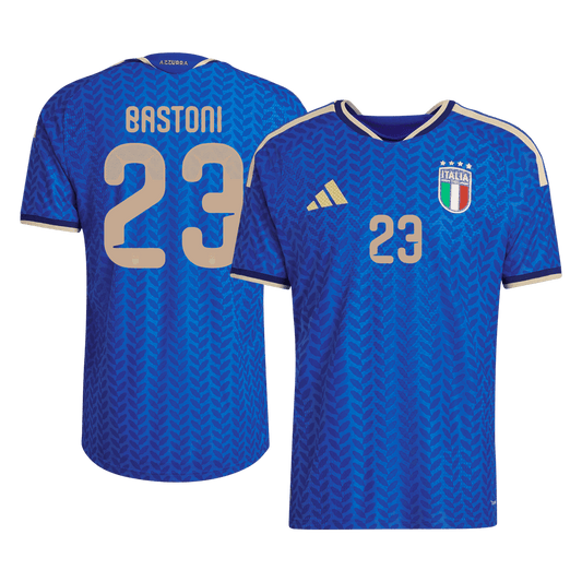 Italy World Cup Player Version Trikot Heim 2026 BASTONI #23 Slim Fit