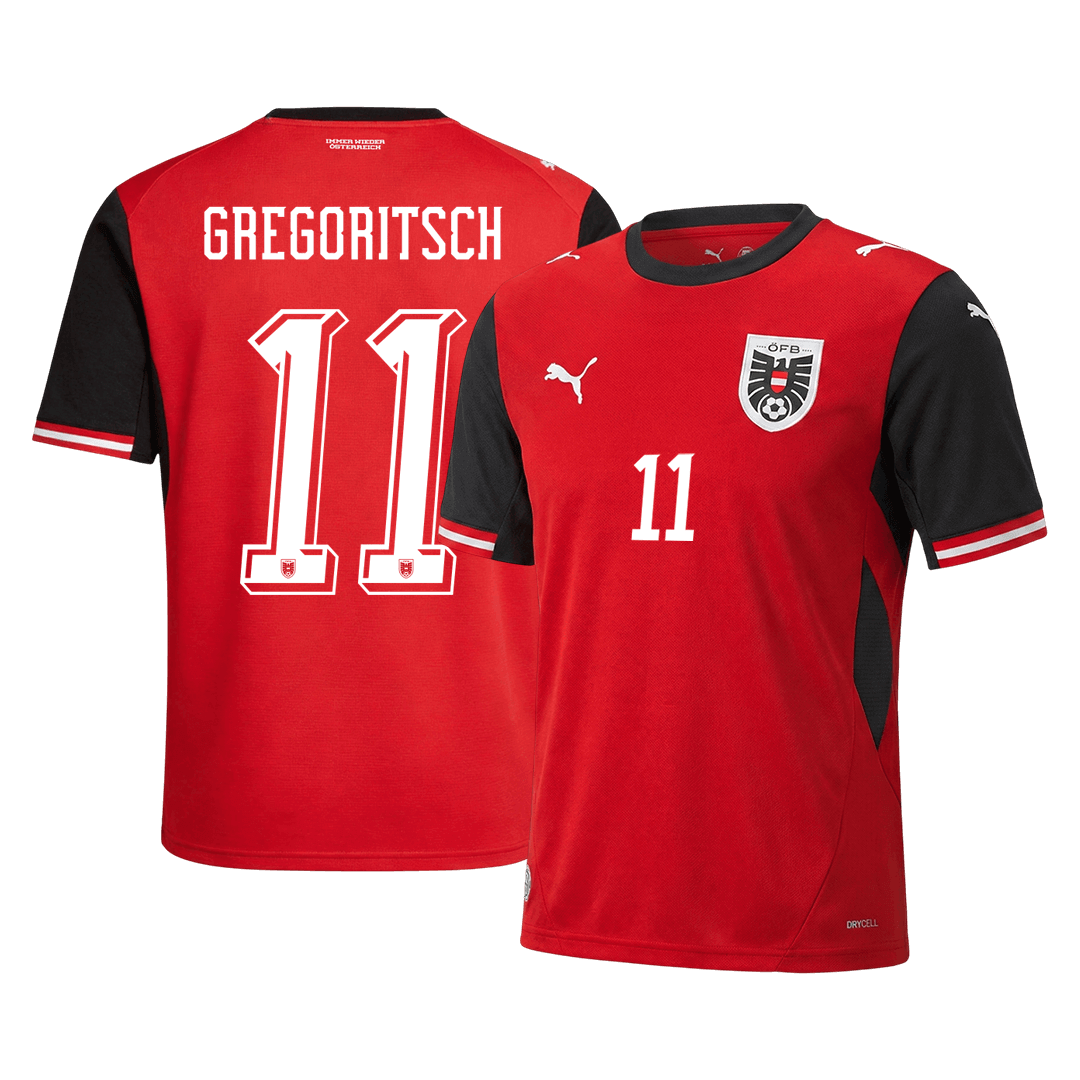 Austria World Cup Trikot Heim 2026 GREGORITSCH #11