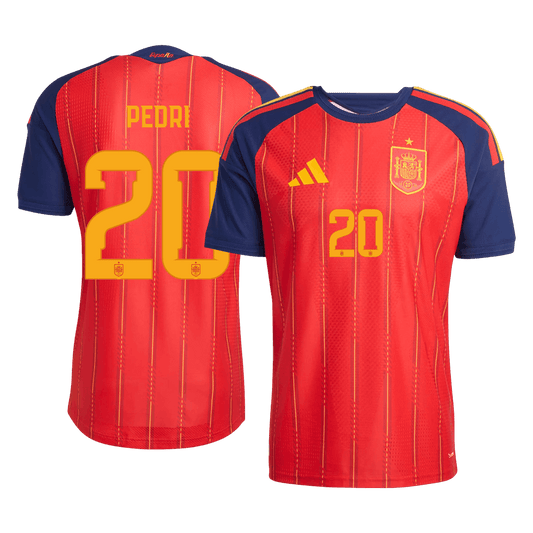 Spagna World Cup Player Version Maglia Home 2026 PEDRI #20 Vestibilità Slim