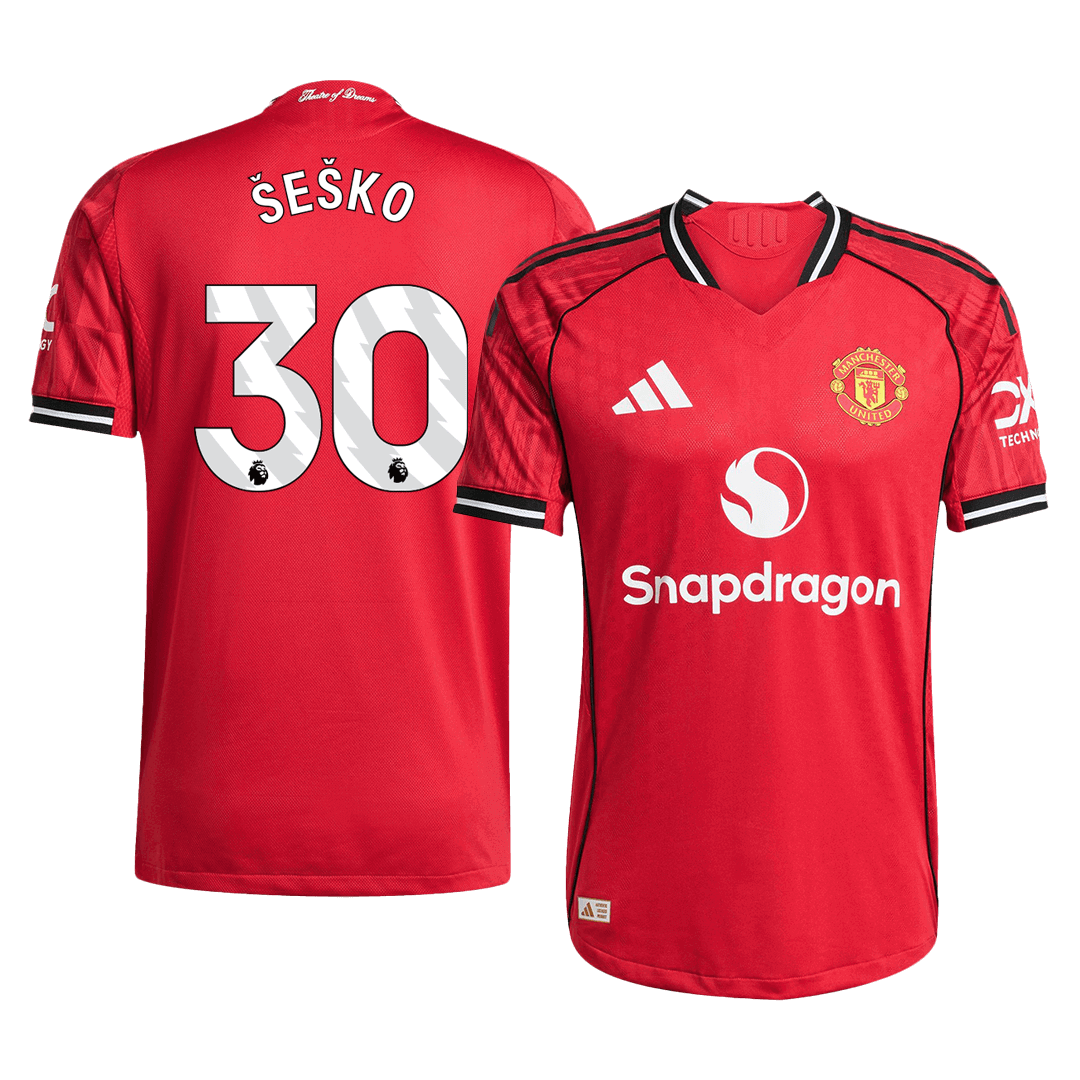 ManU Player Version Trikot Heim 2025/26 ŠEŠKO #30 Slim Fit