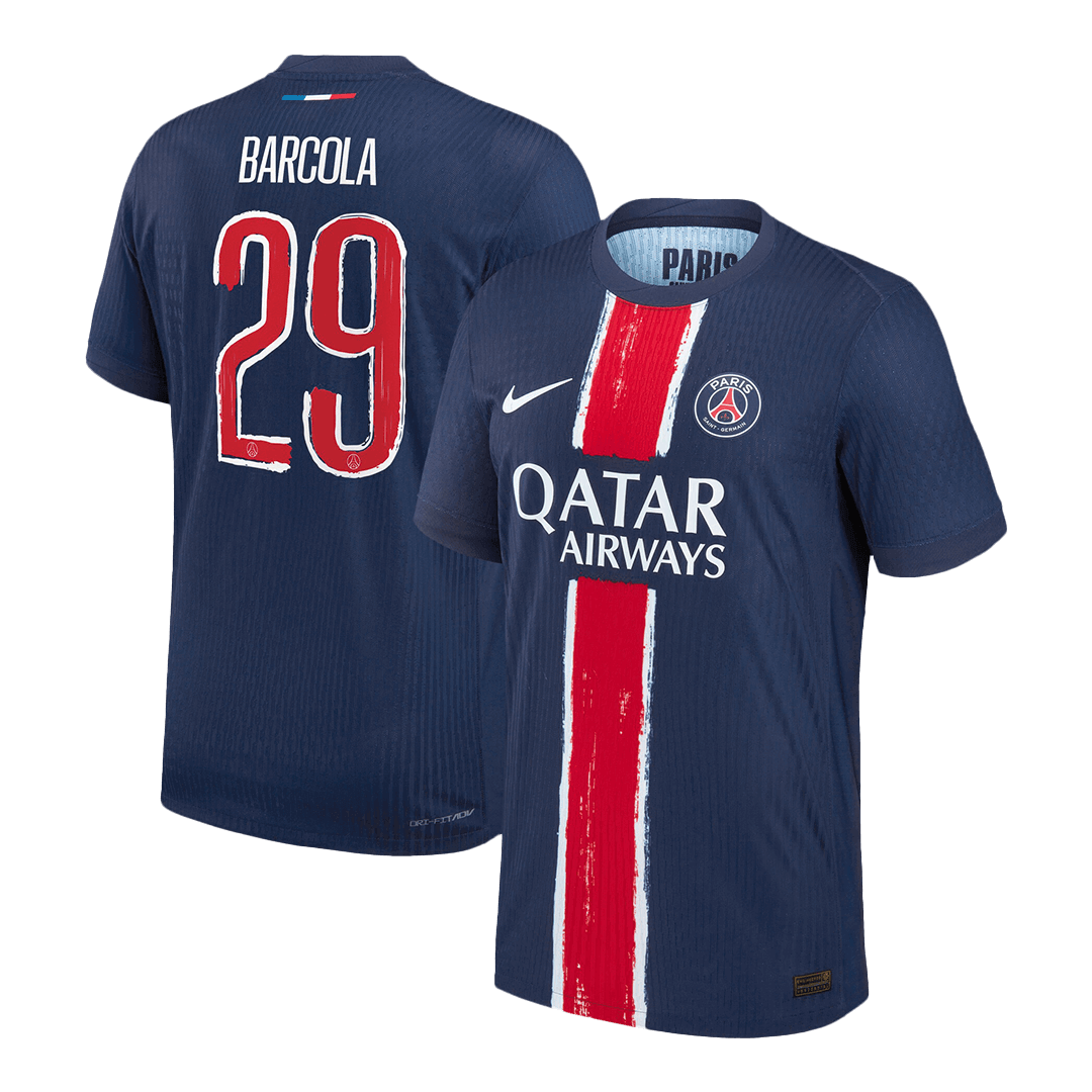 PSG Player Version Trikot Heim 2024/25 UCL BARCOLA #29 Slim Fit
