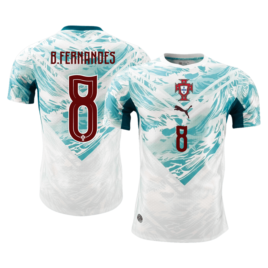 Portugal World Cup Player Version Trikot Auswärts 2026 B.FERNANDES #8 Slim Fit