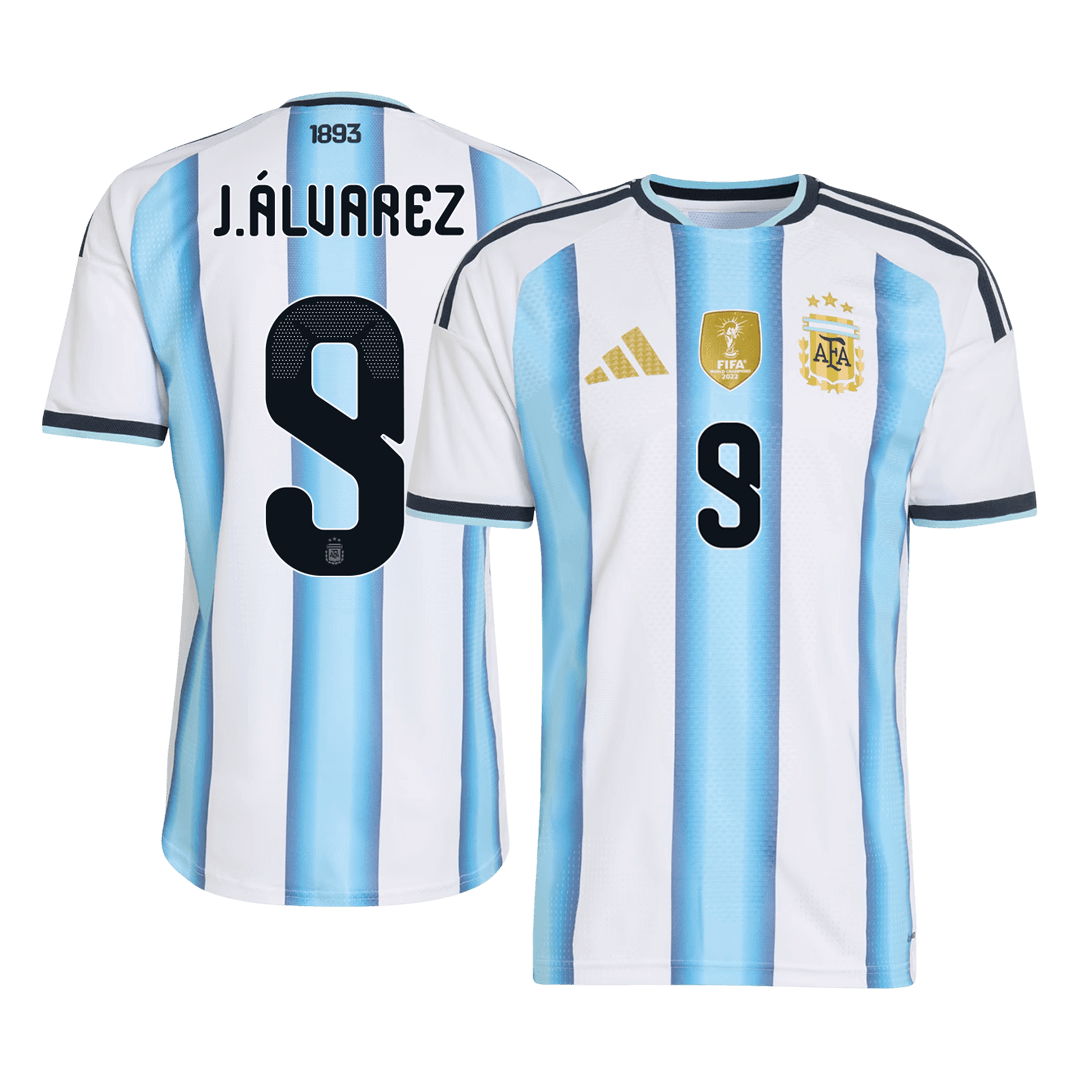 Argentina World Cup Player Version Trikot Heim 2026 J.ÁLVAREZ #9 Slim Fit