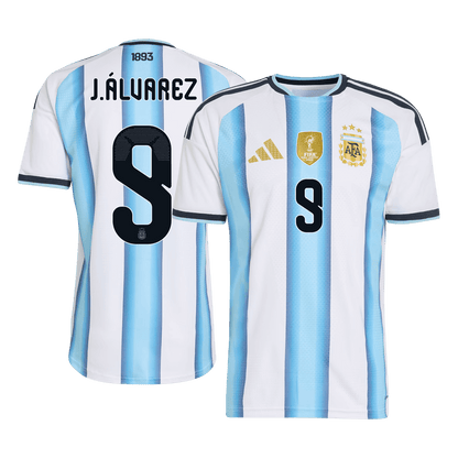 Argentina World Cup Player Version Trikot Heim 2026 J.ÁLVAREZ #9 Slim Fit