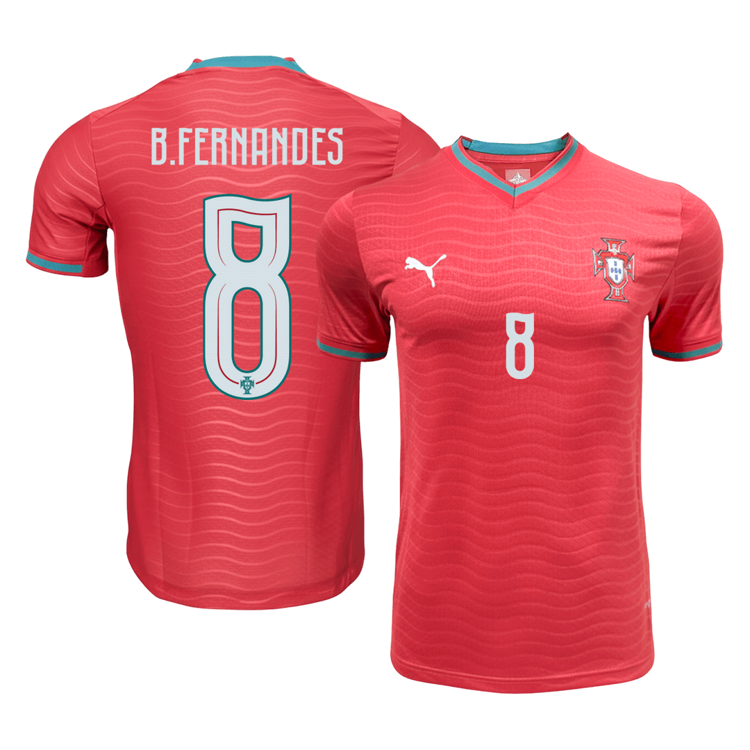Portugal World Cup Player Version Trikot Heim 2026 B.FERNANDES #8 Slim Fit