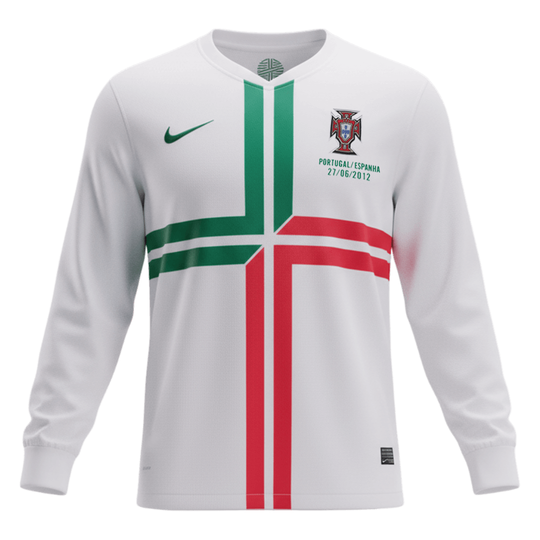 Portugal Retro Langarm Trikot Auswärts 2012