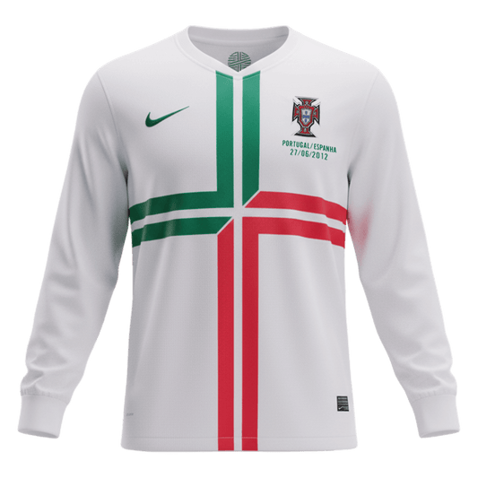 Portugal Retro Langarm Trikot Auswärts 2012