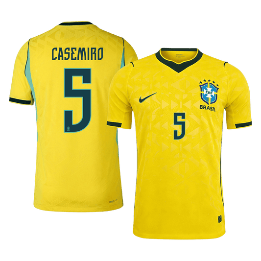 Brazil World Cup Player Version Trikot Heim 2026 CASEMIRO #5 Slim Fit