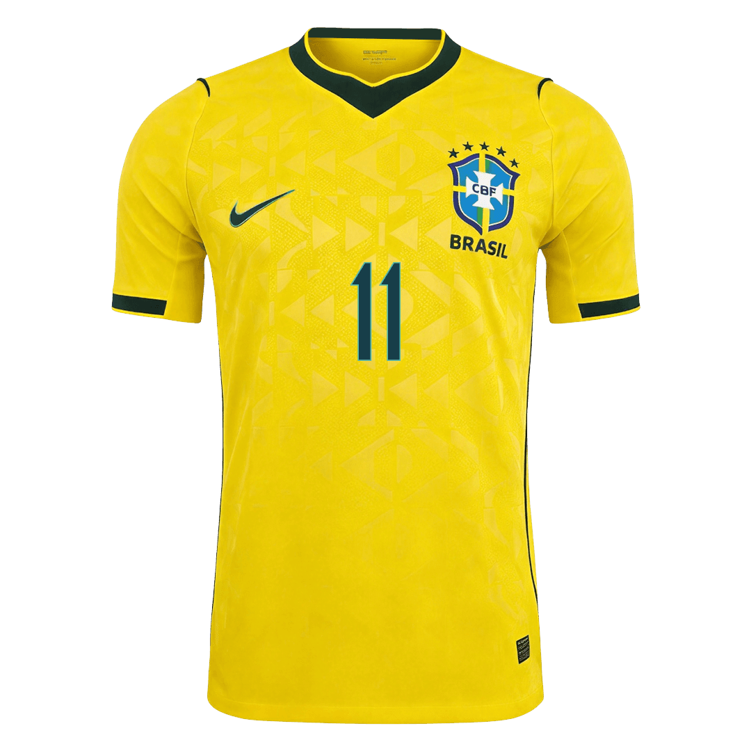 Brazil World Cup Player Version Trikot Heim 2026 RAPHINHA #11 Slim Fit