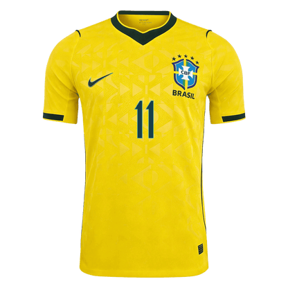 Brazil World Cup Player Version Trikot Heim 2026 RAPHINHA #11 Slim Fit