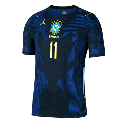 Brazil World Cup Player Version Trikot Auswärts 2026 RAPHINHA #11 Slim Fit