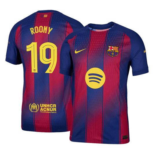Barcelona Player Version Trikot Heim 2025/26 UCL ROONY #19 Slim Fit