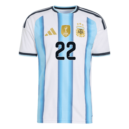 Argentina World Cup Player Version Trikot Heim 2026 L.MARTÍNEZ #22 Slim Fit