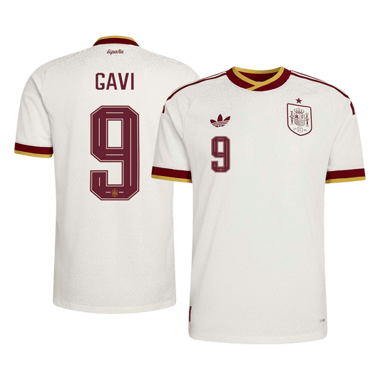 Spagna Maglia Versione Giocatore Mondiale 2026 GAVI #9 Slim Fit