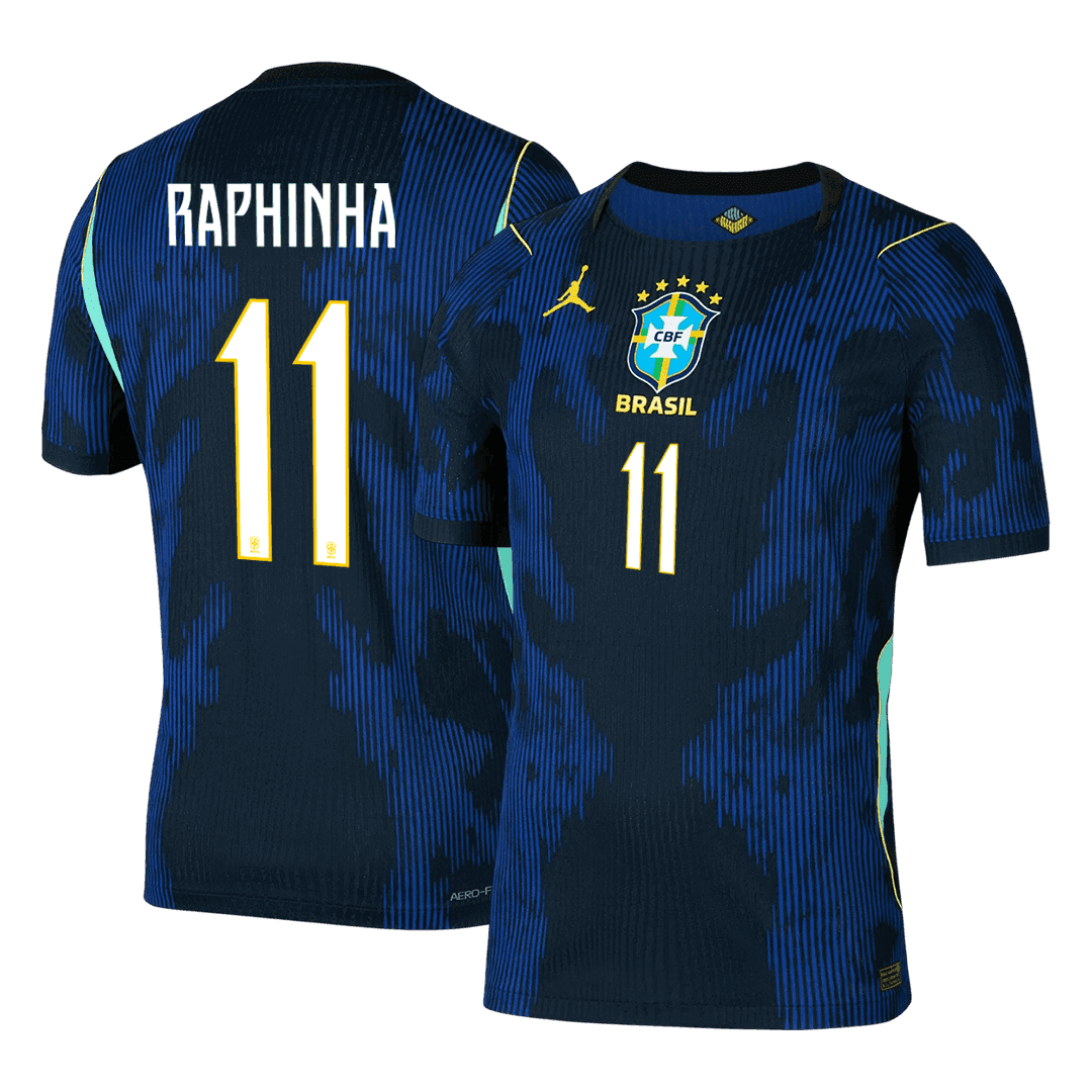 Brazil World Cup Player Version Trikot Auswärts 2026 RAPHINHA #11 Slim Fit