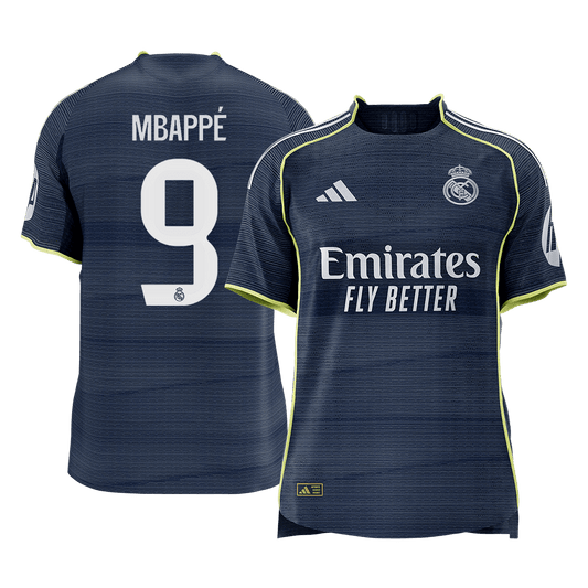 Los Blancos Player Version Trikot Auswärts 2025/26 MBAPPÉ #9 Slim Fit [PREMIUM]