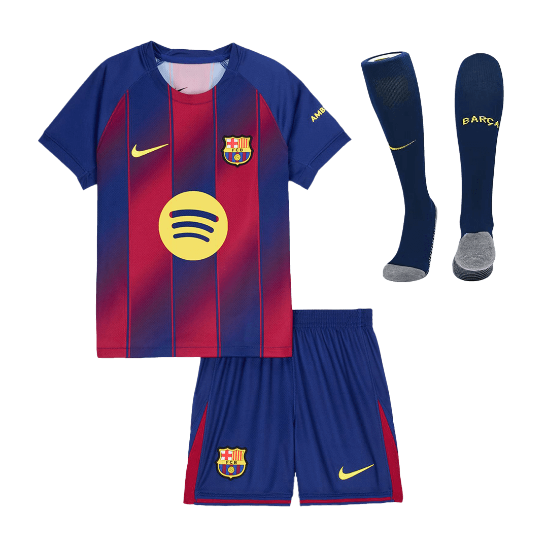 Barcelona Kinder Trikot Komplett-Set Heim 2025/26