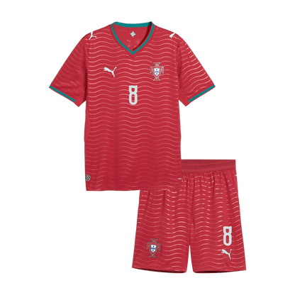 Portugal World Cup Kinder Trikot Set Heim 2026 B. FERNANDES #8 [PREMIUM]