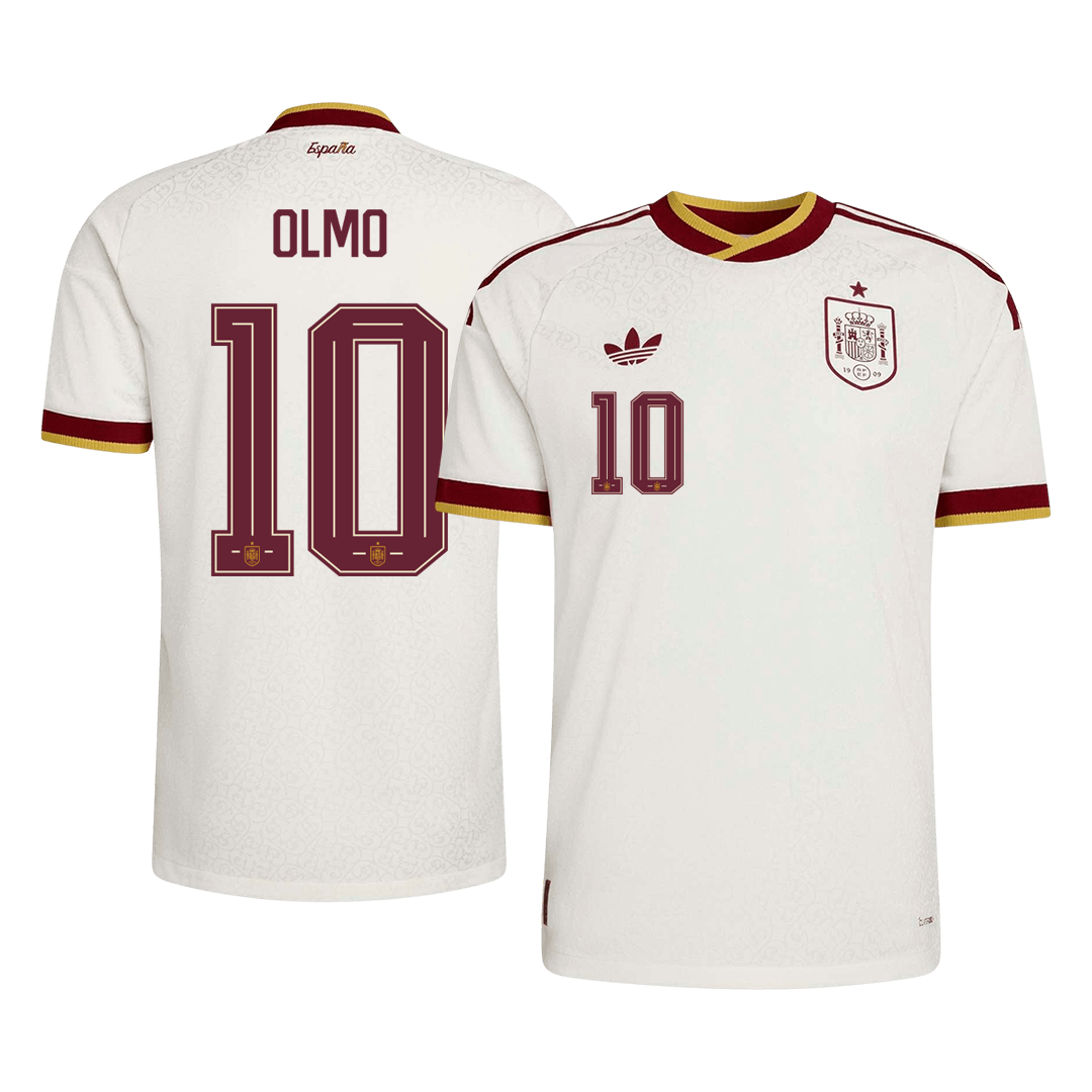 Spain World Cup Player Version Trikot Auswärts 2026 OLMO #10 Slim Fit