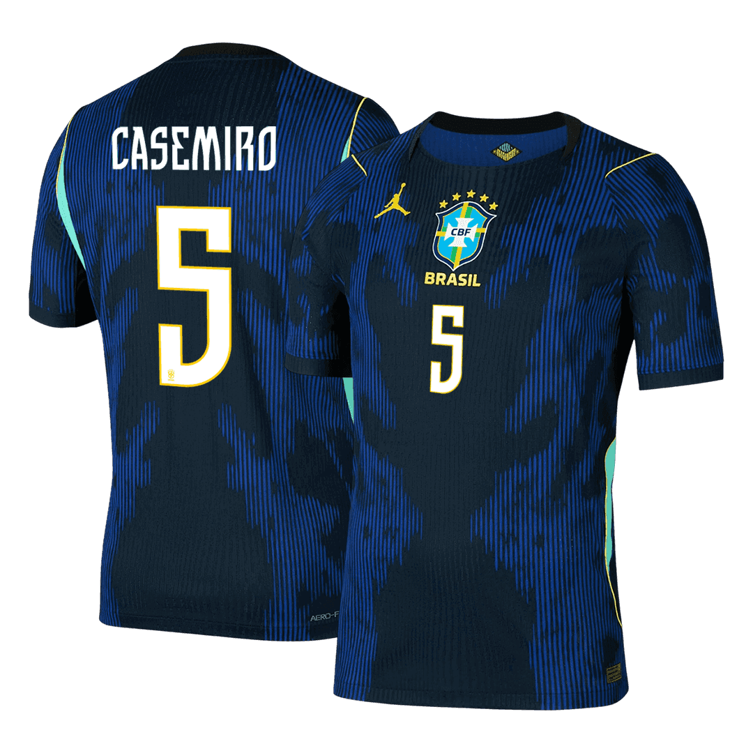 Brazil World Cup Player Version Trikot Auswärts 2026 CASEMIRO #5 Slim Fit