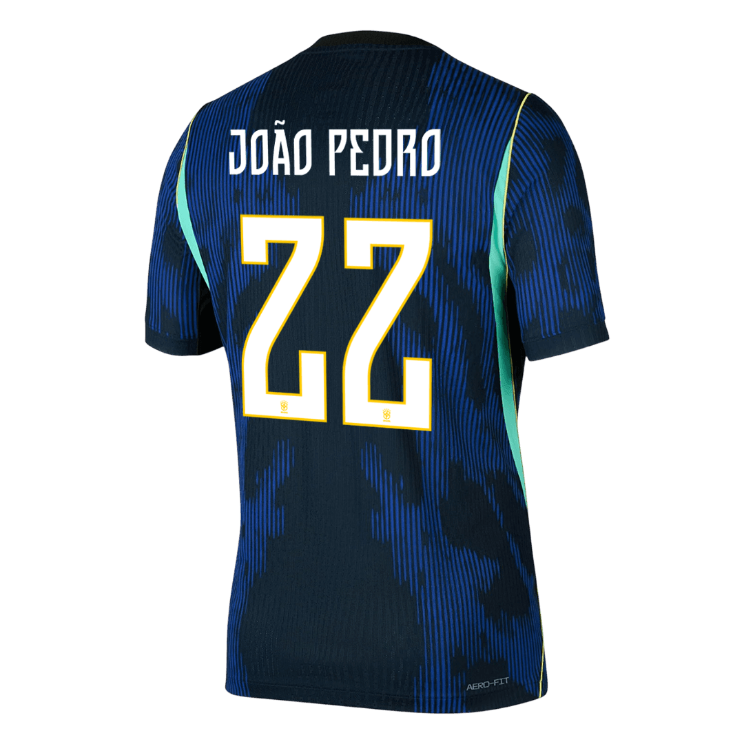 Brazil World Cup Player Version Trikot Auswärts 2026 JOÃO PEDRO #22 Slim Fit