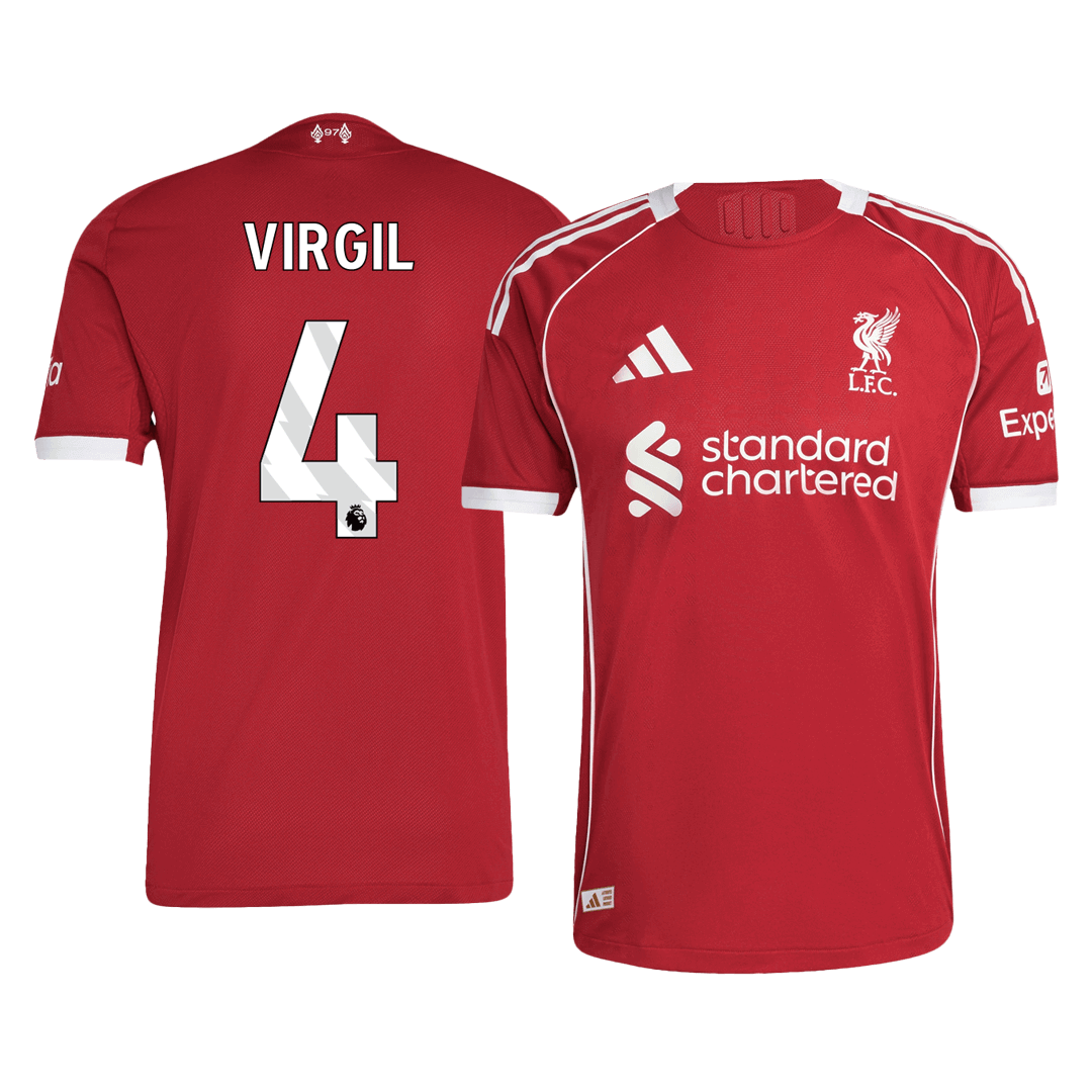 Liverpool Player Version Trikot Heim 2025/26 VIRGIL #4 Slim Fit