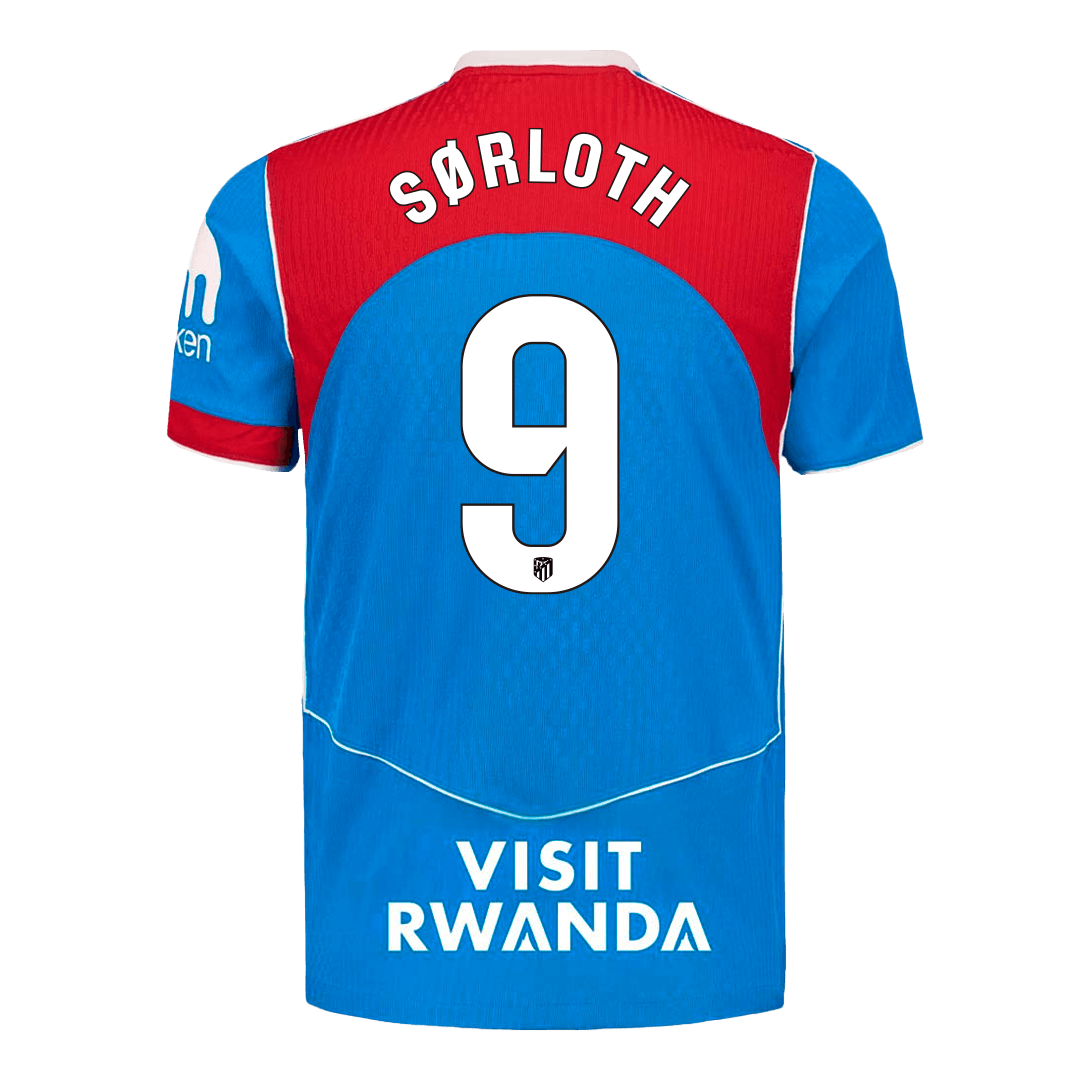 Atletico Madrid Player Version Trikot Drittes Auswärts 2025/26 SØRLOTH #9 Slim Fit