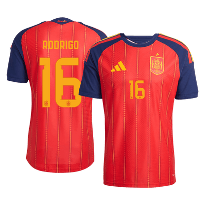 Spain World Cup Player Version Trikot Heim 2026 RODRIGO #16 Slim Fit