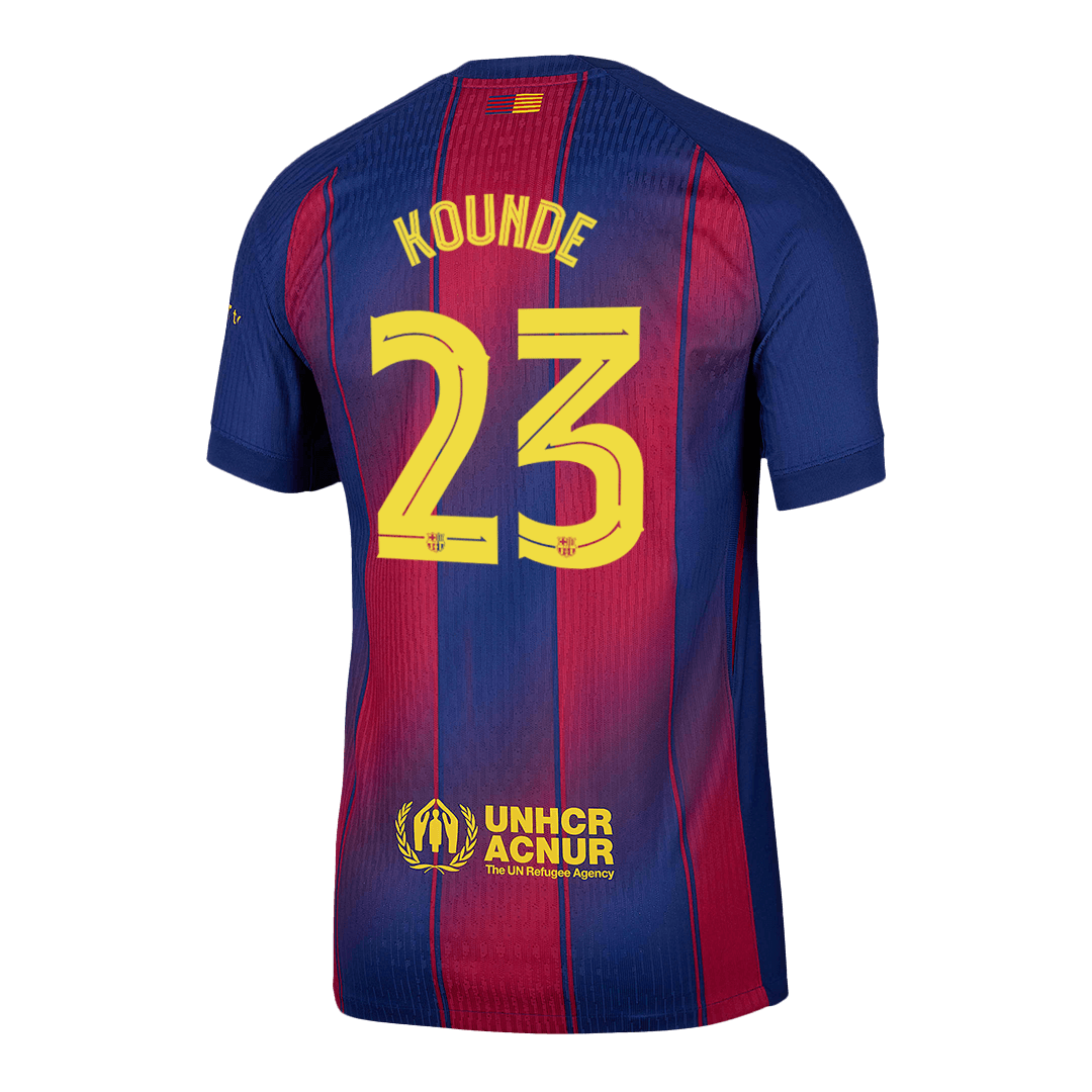 Barcelona Player Version Trikot Heim 2025/26 UCL KOUNDE #23 Slim Fit