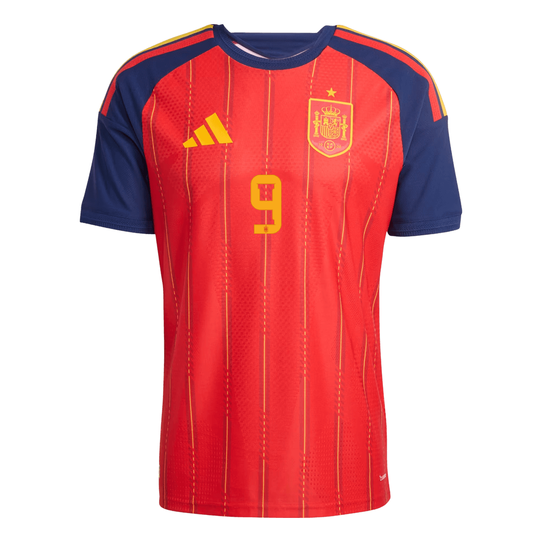 Spain World Cup Player Version Trikot Heim 2026 GAVI	 #9 Slim Fit