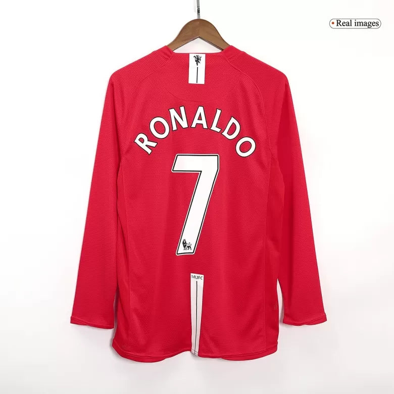 Manchester United Retro Langarm Trikot Heim 2007/08 RONALDO #7