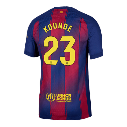 Barcelona Player Version Trikot Heim 2025/26 KOUNDE #23 Slim Fit