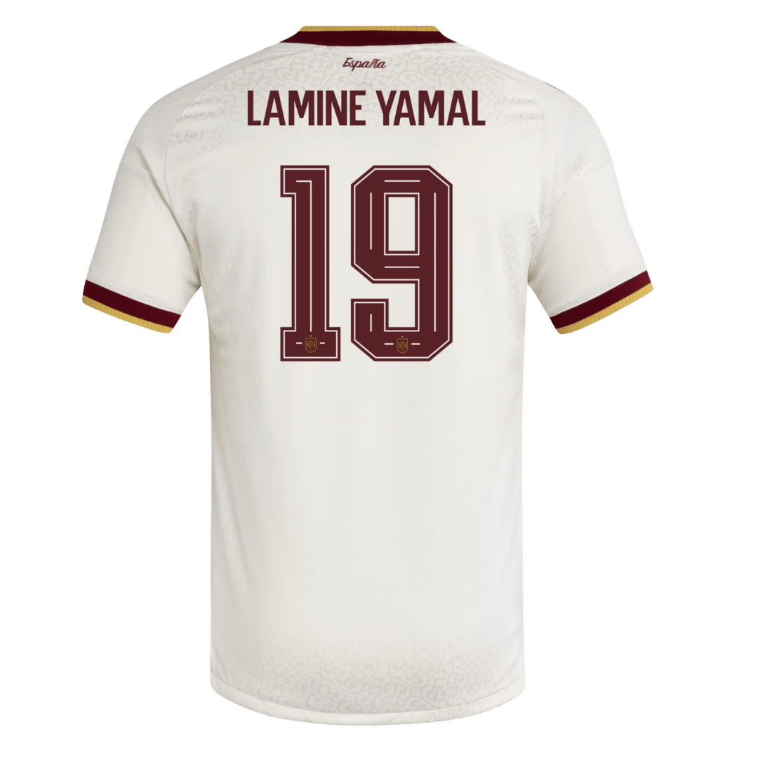 Spain World Cup Player Version Trikot Auswärts 2026 LAMINE YAMAL #19 Slim Fit