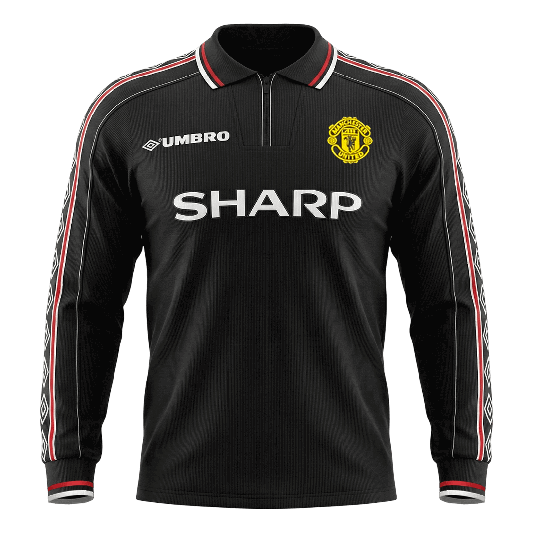 Manchester United Retro Langarm Trikot Auswärts 1998