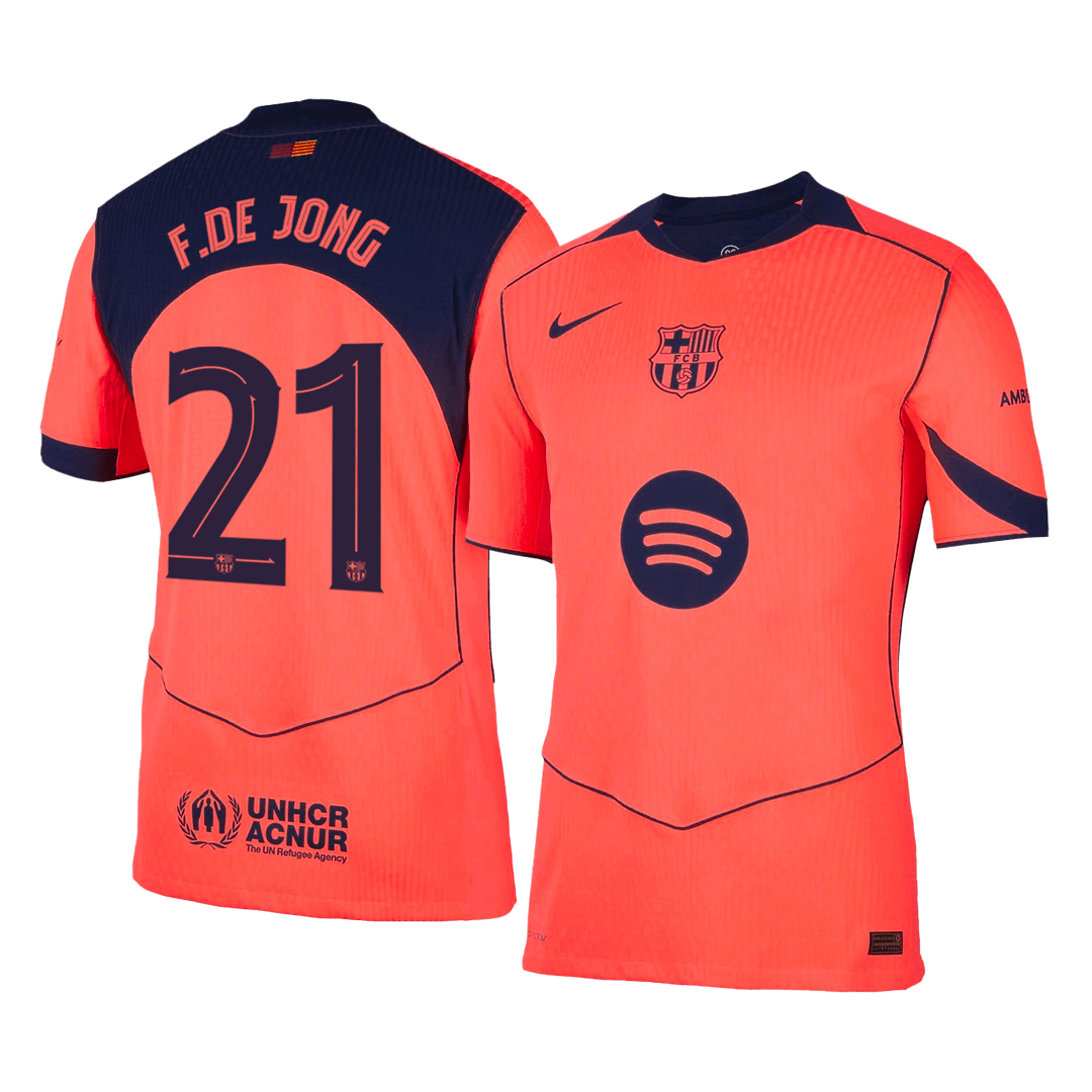 Barcelona Player Version Trikot Drittes Auswärts 2025/26 UCL F.DE JONG #21 Slim Fit