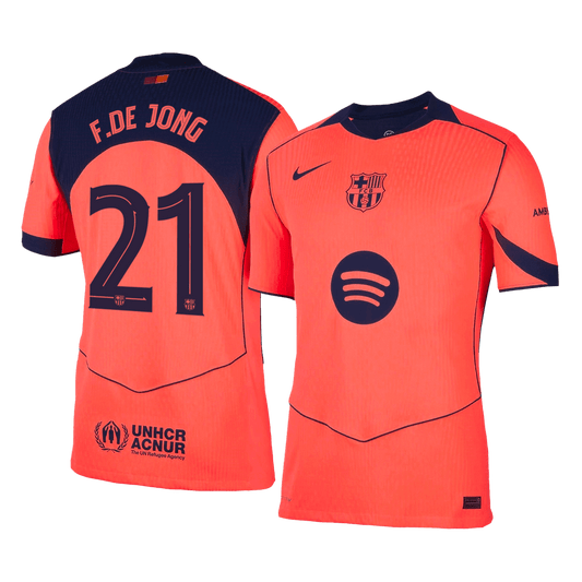 Barcelona Player Version Trikot Drittes Auswärts 2025/26 UCL F.DE JONG #21 Slim Fit