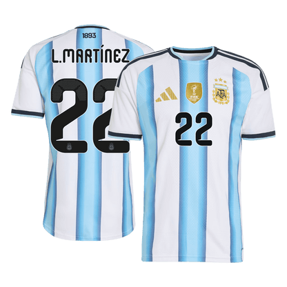 Argentina World Cup Player Version Trikot Heim 2026 L.MARTÍNEZ #22 Slim Fit