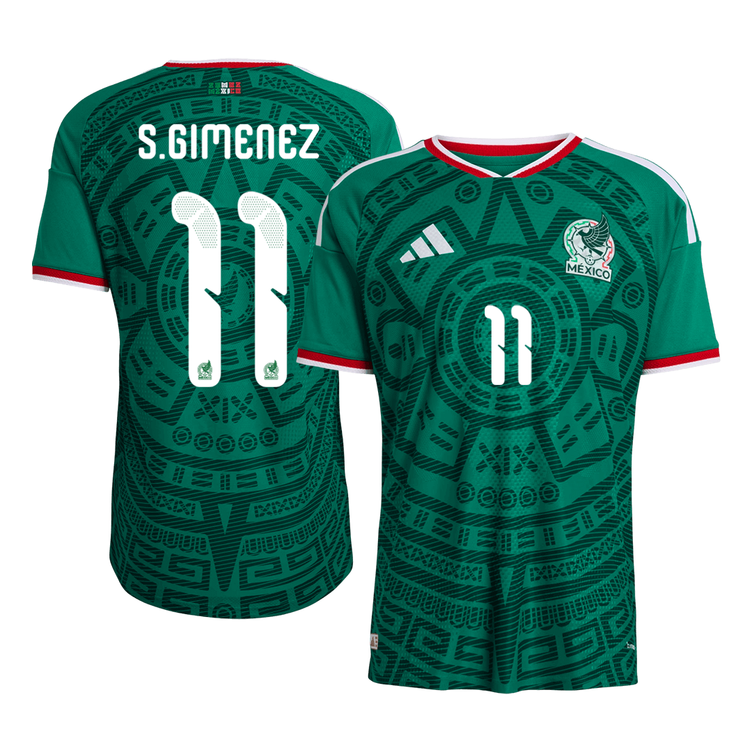 Mexico World Cup Player Version Trikot Heim 2026 S.GIMENEZ #11 Slim Fit