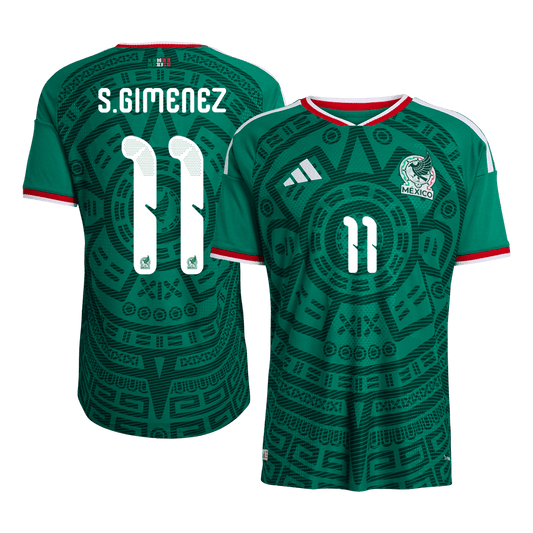 Mexico World Cup Player Version Trikot Heim 2026 S.GIMENEZ #11 Slim Fit