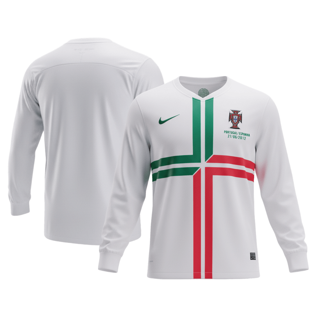 Portugal Retro Langarm Trikot Auswärts 2012