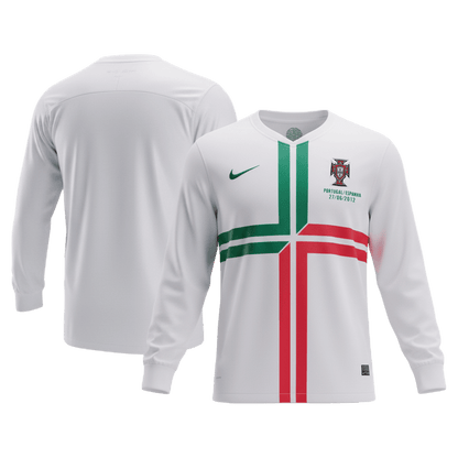 Portugal Retro Langarm Trikot Auswärts 2012